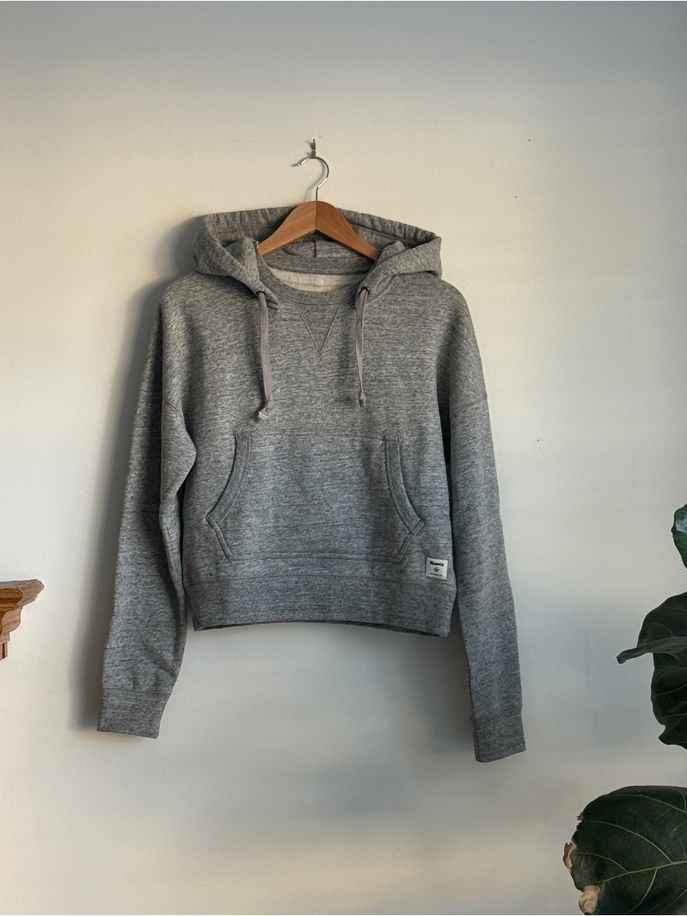 Roots Men's Gray Crewneck Hoodie Sweatshirt